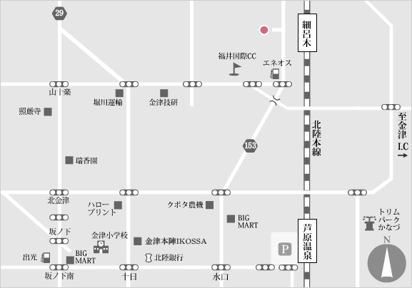 福井鋲螺株式会社　細呂木事業所 | アクセスMAP